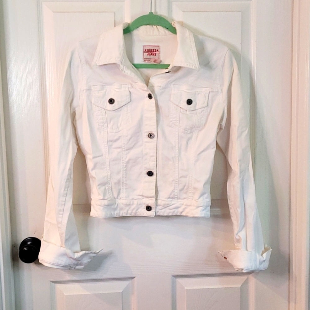 GUESS White denim style jacket